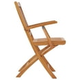 thumbnail image 4 of Teak Wood Santa Barbara Folding Outdoor Patio Dining Arm Chair, A-Grade Teak Wood (set of 2), 4 of 5