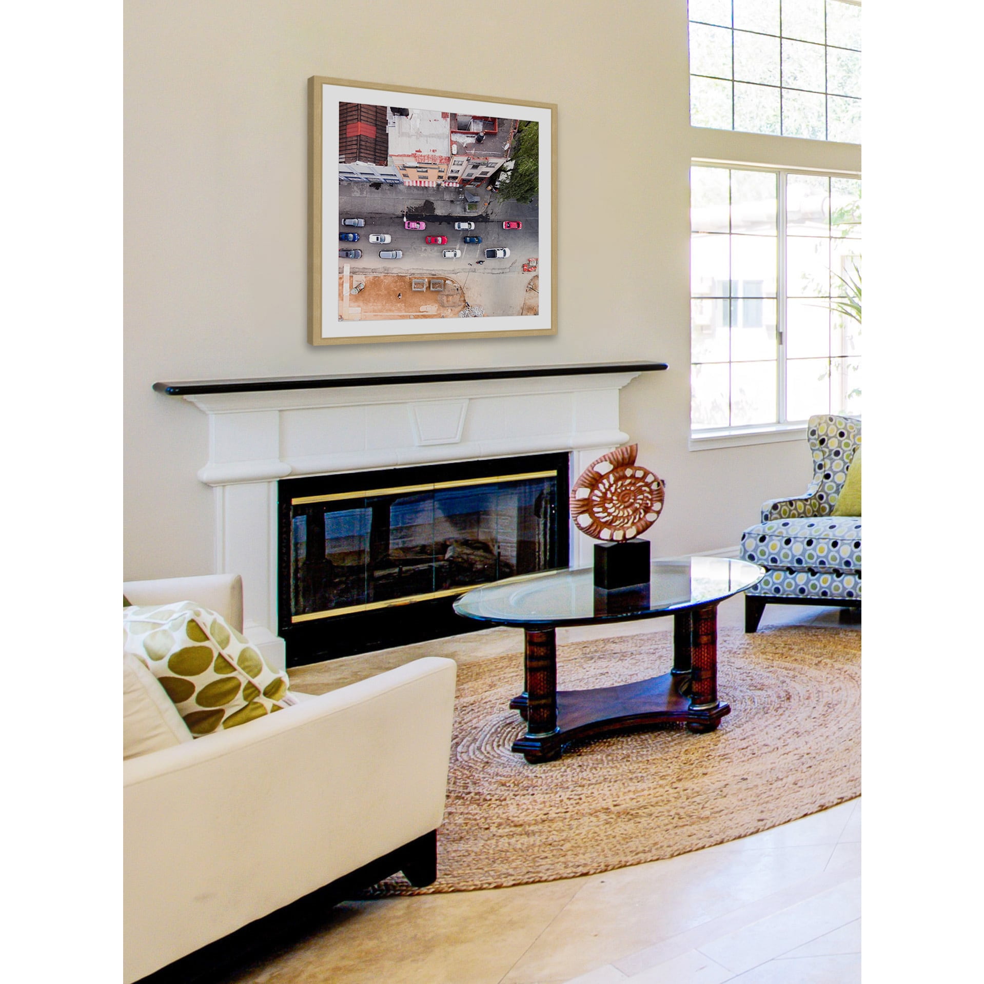 Marmont Hill "One Way Street" By Karolis Janulis Framed Painting Art Print, 24.0" x 1.5"