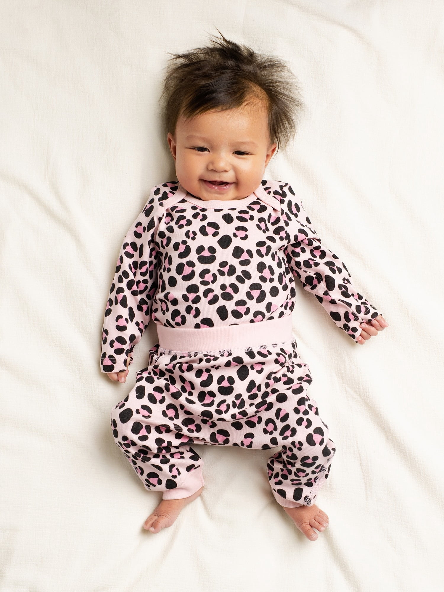 Monica + Andy Organic Cotton Gender Neutral First Moves Bodysuit + Groove Pant Set, Sizes Newborn -24 Months