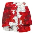 thumbnail image 5 of LEBONYARD Women's Comfortable Flowy Yoga Skirt with Shorts,Women's Pockets Both Sides Maple Leaves Print Pleated Tennis Skirts Stretchy Yoga Fake Two Piece Shorts Skirt Red S, 5 of 5