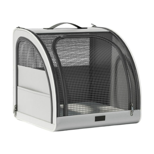Mochila transportadora para gatos, bolsa transportadora de viaje, mochila para mascotas, bolsa transportadora para perros para coche, Gris