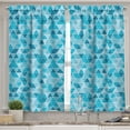 thumbnail image 7 of Ambesonne Blue Valance & Curtain, Geometric Triangles Mosaic, 55"x45", Blue Sky Blue Pale Blue, 7 of 7