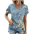thumbnail image 2 of Kayannuo Womens Tops Shirts for Women Valentine's Day Women's V-Neck Fashion Casual Short-Sleeved Spring And Summer Top, 2 of 4