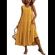 thumbnail image 3 of Vestidos de Verano para Mujer, Sin Mangas, Largos, con Escote en V, Informales, Fluidos y con . Cúrcuma S, 3 of 9