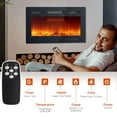 thumbnail image 2 of 30 Inch Recessed Electric Fireplace with Remote Control, Wall Mounted Electric Fireplace Insert with Heater, Low Noise Fireplace with Timer, 12 Flame Colors, 750/1500w, 2 of 8