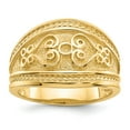 thumbnail image 1 of Solid 14k Yellow Gold Scroll Ring Band Size 5, 1 of 6