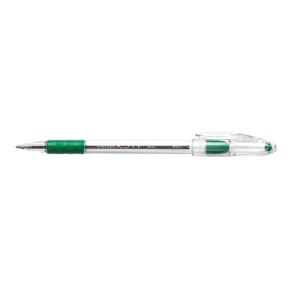 RSVP Ballpoint Pen, Medium Line, Green Ink (Innerpack of 12)