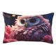 thumbnail image 1 of Fotbe Cute Flower Owl Funda de Almohada Decorativa Estilo Occidental, Lujo en Algodón, Fundas para Almohadas King, Cojín Estampado para Decoración del Hogar-16"x24", 1 of 6