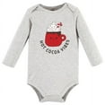 thumbnail image 3 of Hudson Baby Cotton Long-Sleeve Bodysuits, 3- Pack, Newborn- 24 Months, 3 of 5