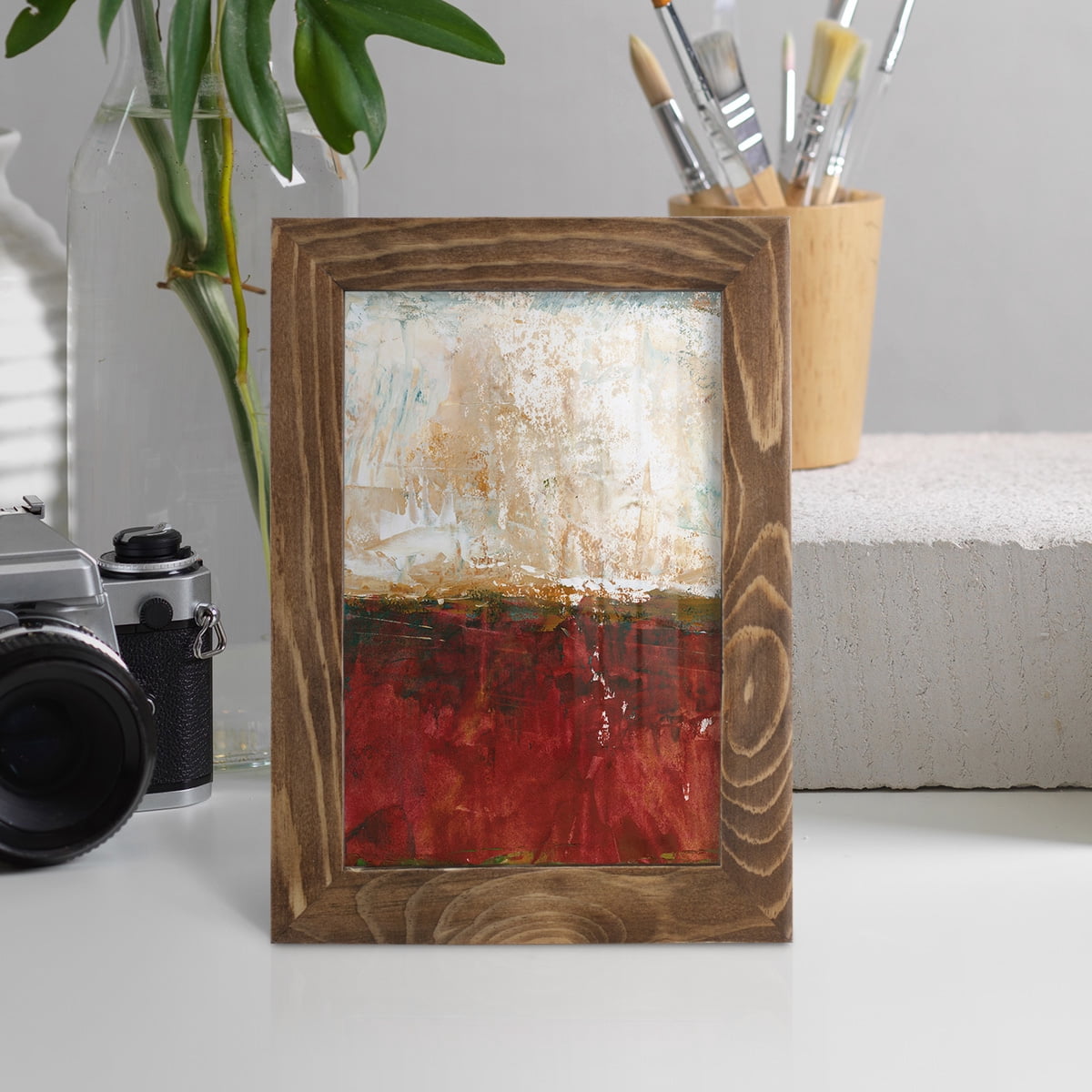 August Horizon I -Framed Print w/glass-Walnut