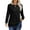 Black, variant on UVN Blouses for Women Pleated Long Sleeve Shirts Casual Crew Neck Tunic Tops
