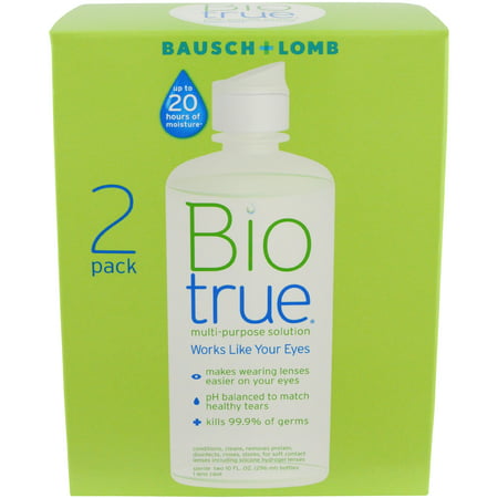 Bausch & Lomb Biotrue For Soft Contact Lenses Multi-Purpose Solution, 10 oz, 2 (Best Contact Lens Cleaner)