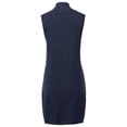 thumbnail image 3 of A2Y Women's Open Front Long Sleeveless Draped Side Pockets Vest Knit Sweater Navy XL, 3 of 6