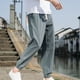 thumbnail image 4 of Pantalones largos para hombre, moda de verano, lisos, informales, con cintura elástica y bolsillos, 4 of 4