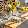 thumbnail image 4 of Brown Southwest Round 13 Inch Placemats Set of 4, Ethnic Boho Tribal Vintage Geometric HeatResistant Non Slip Place Mats for Dining Table, Wipeable Braided Kitchen Table Mats for Housewarming, 4 of 9