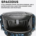 thumbnail image 2 of J World Womens Donna Rolling Carry-on Tote with Laptop Sleeve for Travel and Work, Night Bloom, 2 of 10