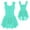 Green, variant on MSemis Kids Girls Sleeveless Ruched V-Neck Ballet Dance Gymnastic Leotards Dress