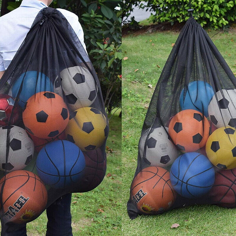 Amystore Ball Bag Soccer Ball Basket Ball Sack Ball Carrier Bag Soccer Bag Sport Black 29.5 X 40