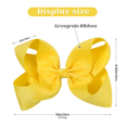 thumbnail image 5 of 4 PCS 6" Big Hair Bows for Girls Alligator Clips Grosgrain Ribbon Solid Color Hair Accessories for Little Teen Toddler Girls, 5 of 7