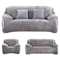 thumbnail image 2 of Non-slip Thicken Plush Elastic All-inclusive Sofa Protector for Autumn Winter coffee Four people seats 235-310, 2 of 7