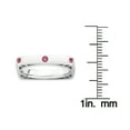 thumbnail image 2 of Created Ruby Sterling Silver Polished Square Ring, 2 of 6