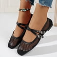 thumbnail image 6 of CHICVOMEY Mesh Mary Jane Shoes for Women Breathable Ballet Flats with Buckle Fashion Fishnet Flats for Women Casual & Work Fashion Flats, 6 of 6