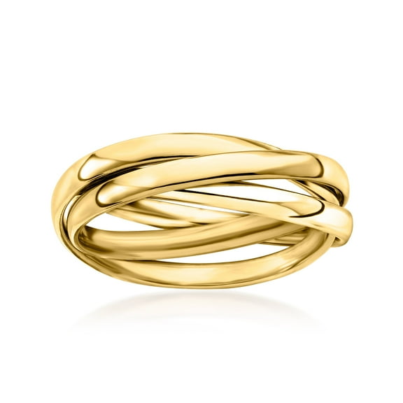 Ross-Simons Italian 14kt Yellow Gold Rolling Ring, Women's, Adult