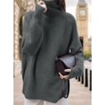 thumbnail image 5 of Women'S Loose Turtle Neck Long Sleeve Pullover Sweater Autumn and Winter Knitted Pullover Top Grey One size, 5 of 10