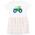 thumbnail image 3 of Inktastic Cute Green Tractor Girls Toddler Dress, 3 of 5