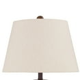 thumbnail image 3 of Benjara BM327808 Tery Table Lamp - Empire Hardback Shade - Textured Rust Brown Metal Base & White, 3 of 5