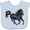 AE-Light Blue, variant on Inktastic Beautiful Galloping Black Horse Boys or Girls Baby Bib