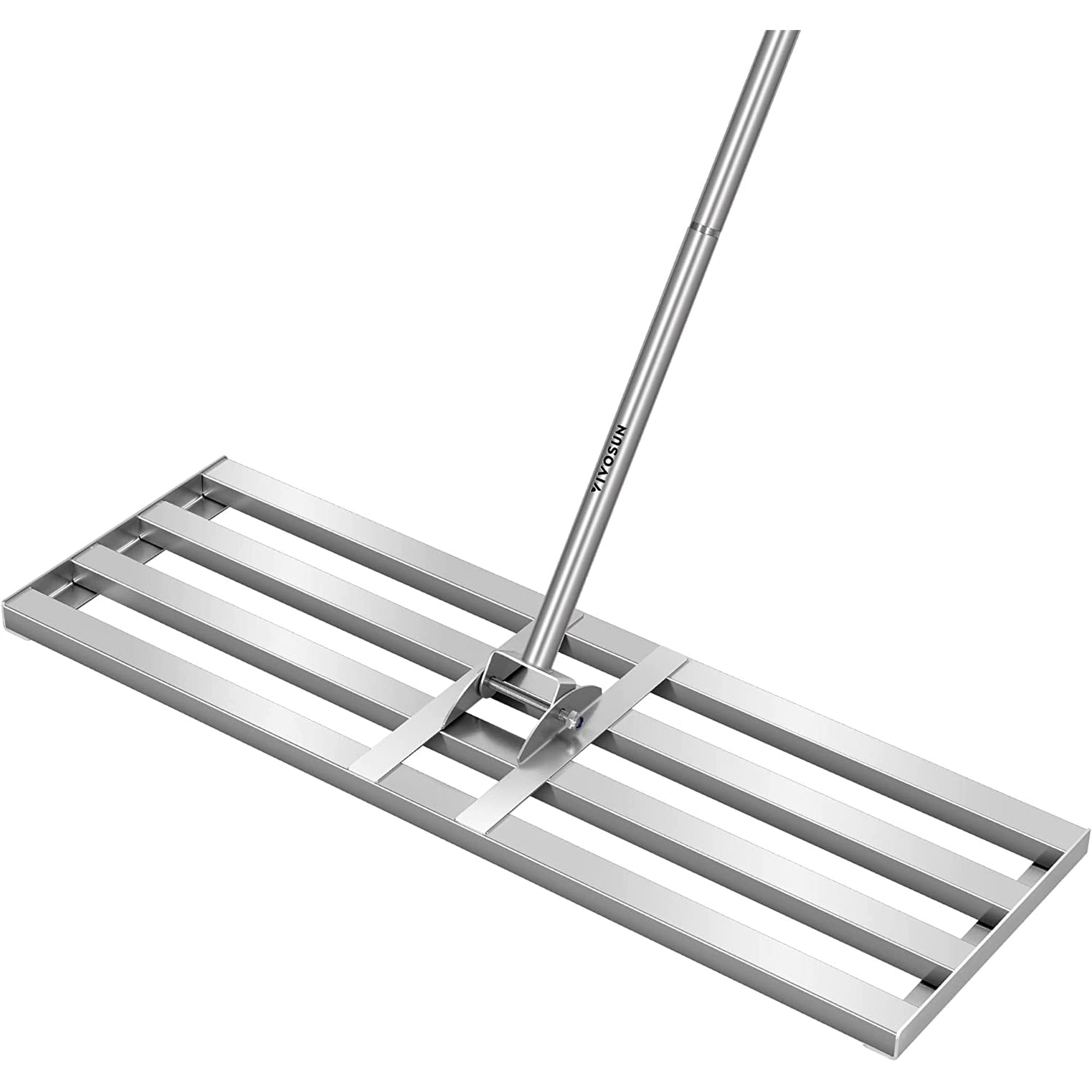 VIVOSUN Lawn Leveling Rake 30" x 10" x 72", with Adjuatble Long Handle for High Effect, Rustproof Rakes for Garden Yard