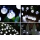 thumbnail image 1 of Guirnalda de luces LED con forma de bola de burbuja solar, 7 metros, 50 luces solares, 8 tipos de funciones interiores/exteriores, 8 modelos LED utilizados para jardín, balcón, patio, familia, fiesta, boda, festival (luz blanca positiva) [Energía de nivel A++]. ER, 1 of 4
