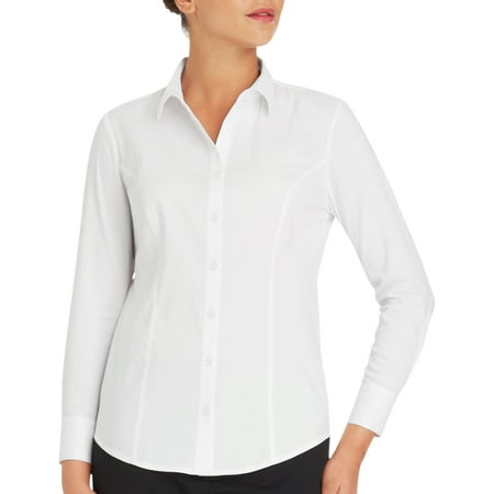 George - Women's 3/4 Sleeve Shirt with Princess Seam - Walmart.com