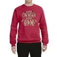thumbnail image 2 of Wild Bobby, A Little Country, A Little Hood, Pop Culture, Unisex Crewneck Graphic Sweatshirt, Vintage Heather Red, Large, 2 of 4