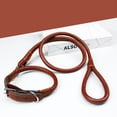 thumbnail image 5 of Circle T - Collar redondo para perro de cuero curtido en roble, negro,, 5 of 5