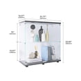 thumbnail image 4 of Glass Display Cabinet with 2 Shelves and 2 Doors, Freestanding Curio Storage Cabinet with Fixing Device and Adjustable Feet, Hand-Made Display Rack with 40LBS/Shelf for Bedroom, Living Room, Black, 4 of 9