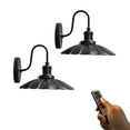 thumbnail image 1 of FSLIVING Appliques Murales à Piles Design Industriel Abat-Jour en Verre Noir LED, 1 of 6
