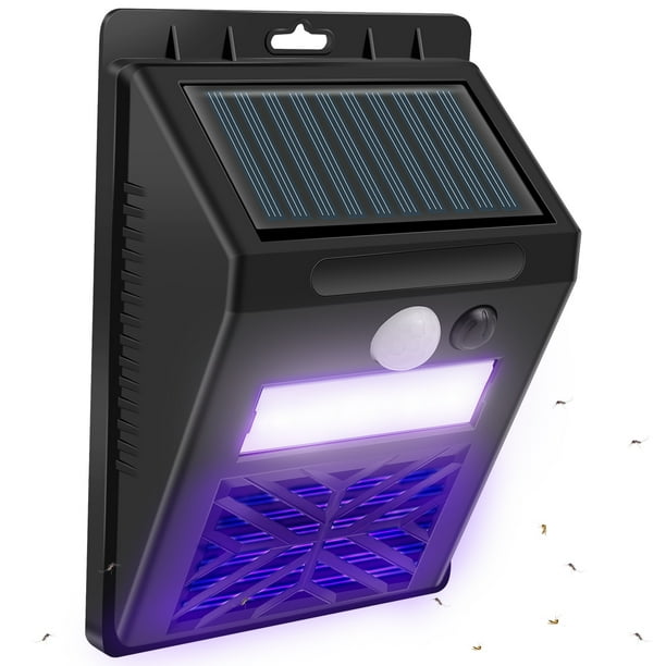 Eummy Solar Bug Zapper Lamp Outdoor Mosquito Zapper Motion Sensor