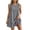 Gray, variant on Dvprdro Womens Casual Summer Mini Dress Crewneck Sleeveless Ruffle Detail Side Pockets Shift A Line Dress Solid