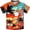 a-Orange25158, variant on Kids Short Sleeve Hawaiian Shirt With Coconut Tree Print Spread Collar Casual Loose Fit Top For Boys Girls Summer Vacation Beach Activities Casual Top