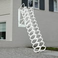 thumbnail image 3 of Peakora Folding Attic Ladder White Max. 881.85lbs 12 Steps Loft Telescoping Ladder Wall Mounted Folding Pulldown Stairs, 3 of 22