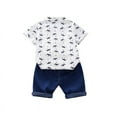thumbnail image 2 of 2PCS Toddler Kids Baby Boy Summer Blouse T-shirt Tops+Pants Shorts Outfits Set, 2 of 4