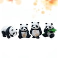 thumbnail image 3 of Kit de 4 mini pandas en miniatura para decoración del hogar, jardín o exteriores., 3 of 7