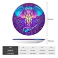 thumbnail image 2 of Balery Elephant in Tribal Style Print Bone China Decorative Plate Ceramic Dinner Plates Art Crafts with Display Stand-10in, 2 of 6
