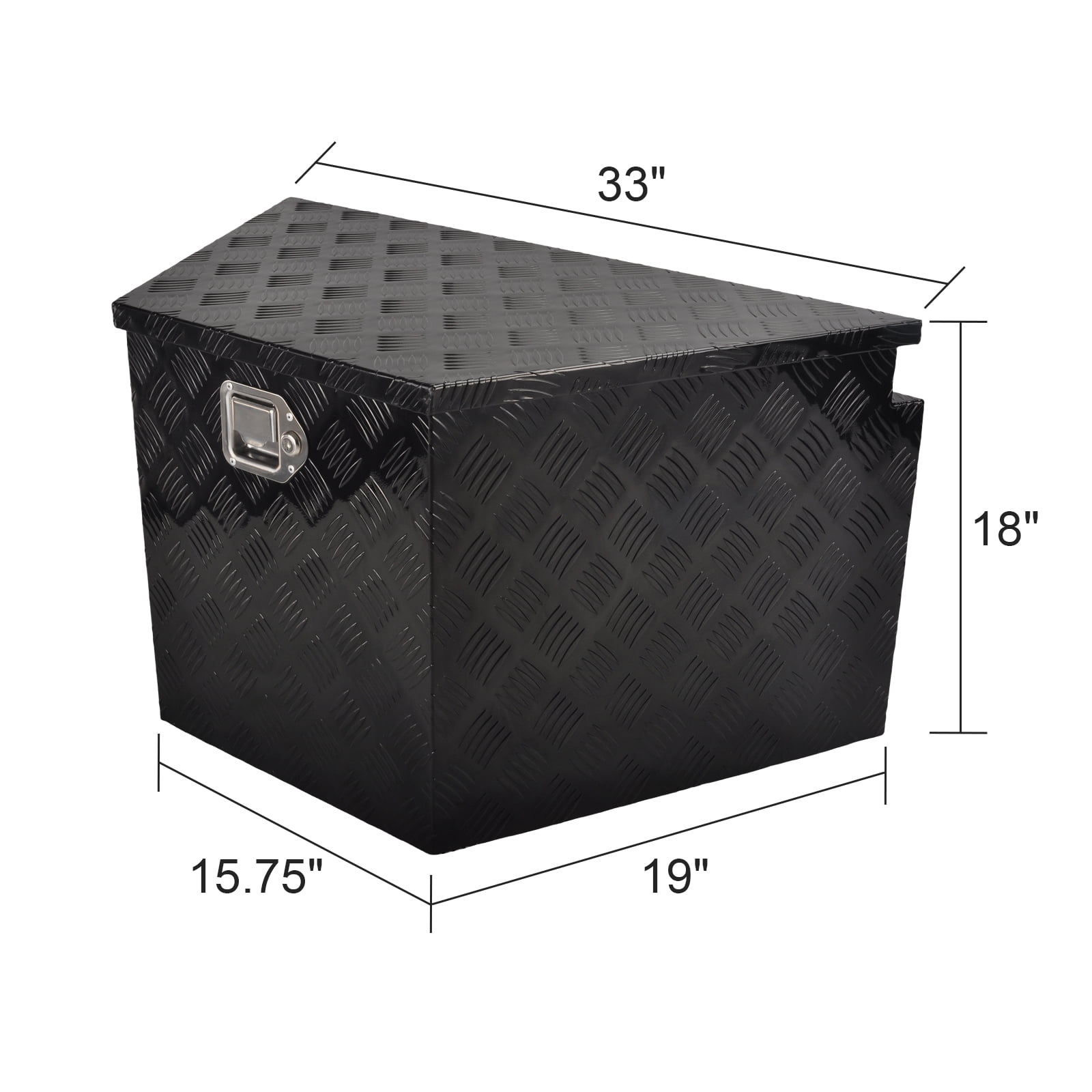 33 Inch Aluminum Trailer Tongue Tool Box Truck Bed Toolbox Underbody Storage