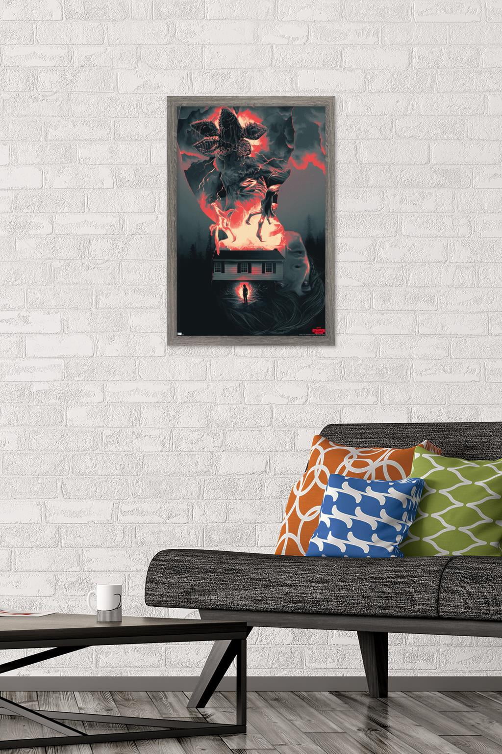 Netflix Stranger Things - Silhouettes Wall Poster, 14.725" x 22.375", Framed