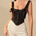 thumbnail image 2 of Yangnuo Women's Sexy Jacquard Lace Tie-Up Corset Lingerie Women's Strapless One-Shoulder Lingerie, 2 of 5