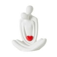 thumbnail image 3 of deevoka Couple Sculptures Crafts Ceramic Lover Statue for Bedroom Living Room Office, 3 of 9