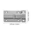 thumbnail image 2 of LEORX 3Pcs Stainless Steel Door Safety Latches Simple Design Easy Install Home Use Silver, 2 of 7